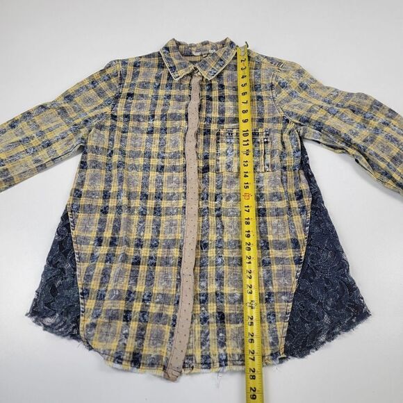Gimmicks By Bke Button Up Wester Shirt Collared Womens Large Bohemian Vtg Y2K - Picture 3 of 10